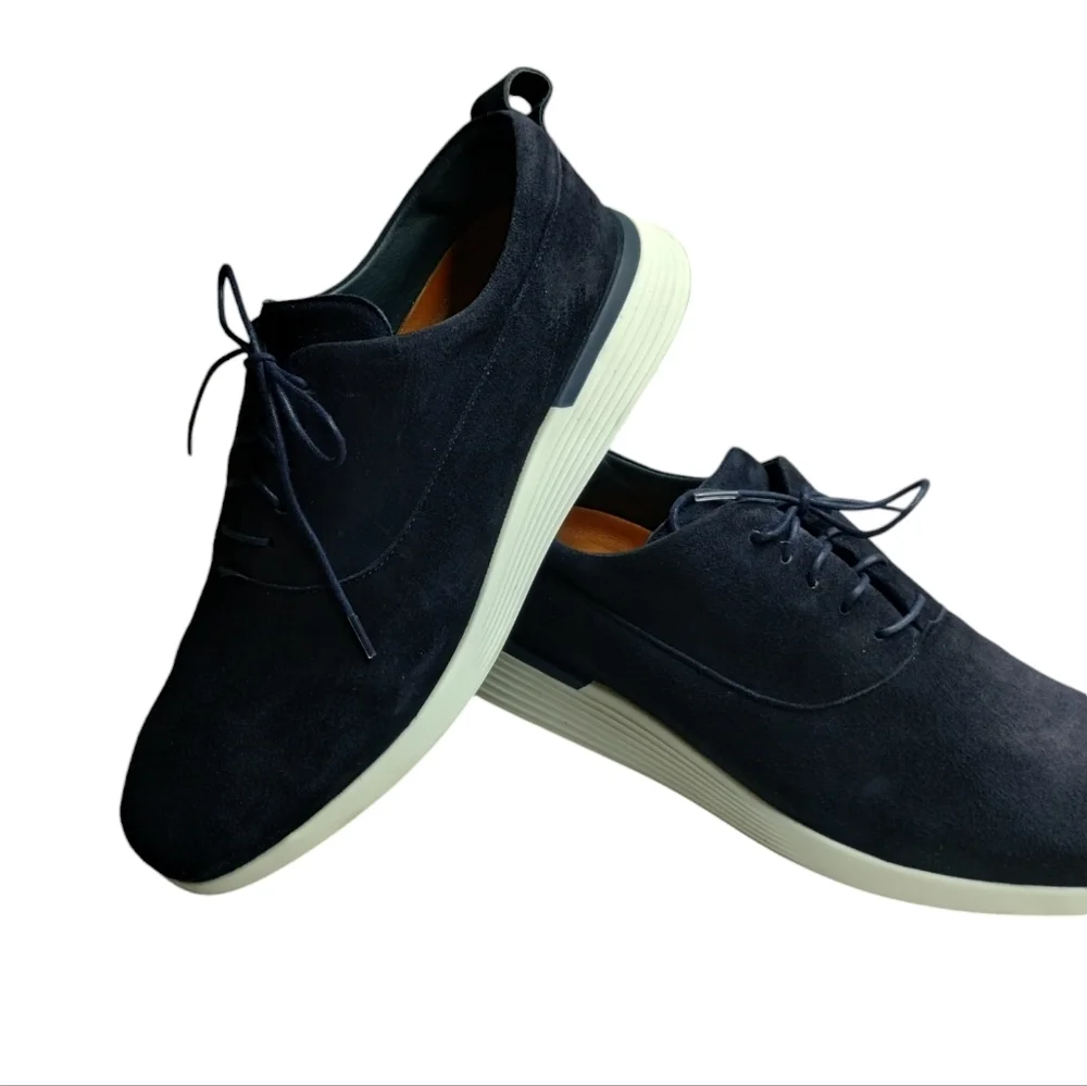 Wolf &‎ Shepard Leather Crossover Longwing Blucher Shoes Mens 10M Navy Old Money